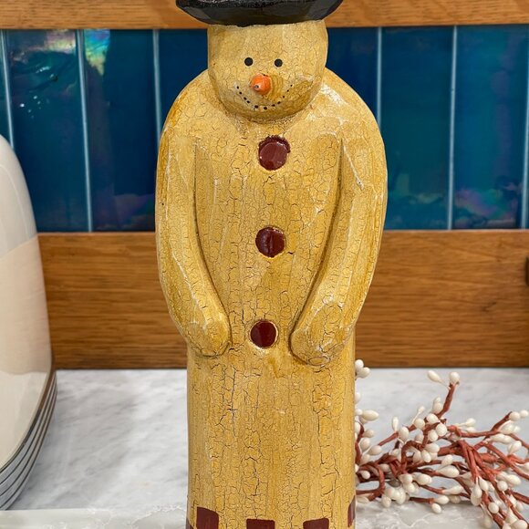 Vintage Farmhouse Snowman - Picture 3 of 11